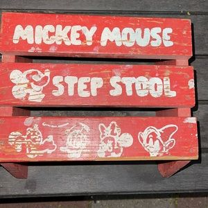 Vintage Mickey Mouse Step Stool